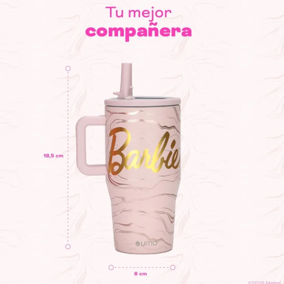 Vaso Térmico Tumbler Mug Barbie Dreams 590ml Acero Inox UMA