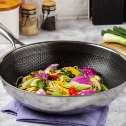 Wok Acero Inoxidable 30cm Bee Lugano